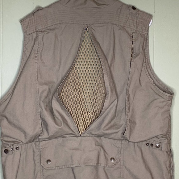 Humvee Hummer Utility Safari Hunting Tactical Vest Drab Brown Lg - Picture 8 of 11